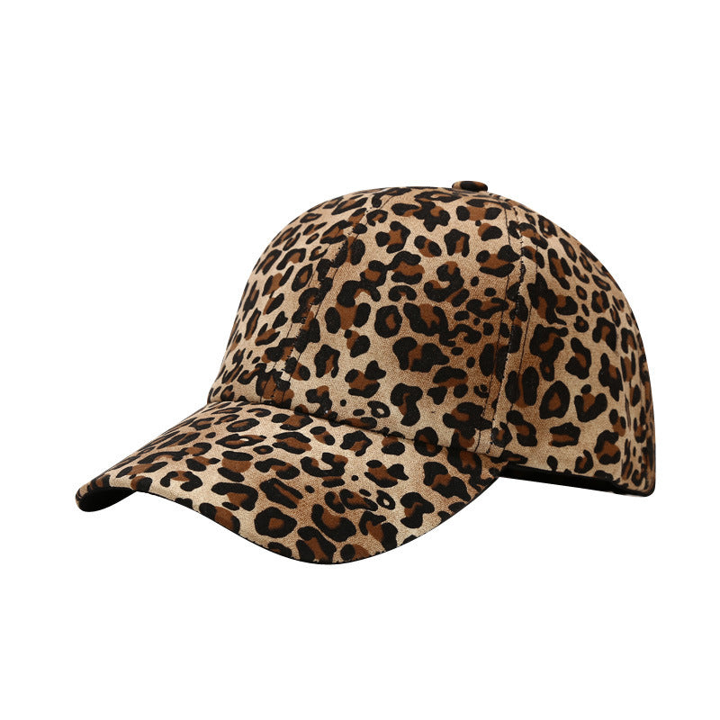 European And American Literary Vintage Leopard Print Baseball Cap - MA