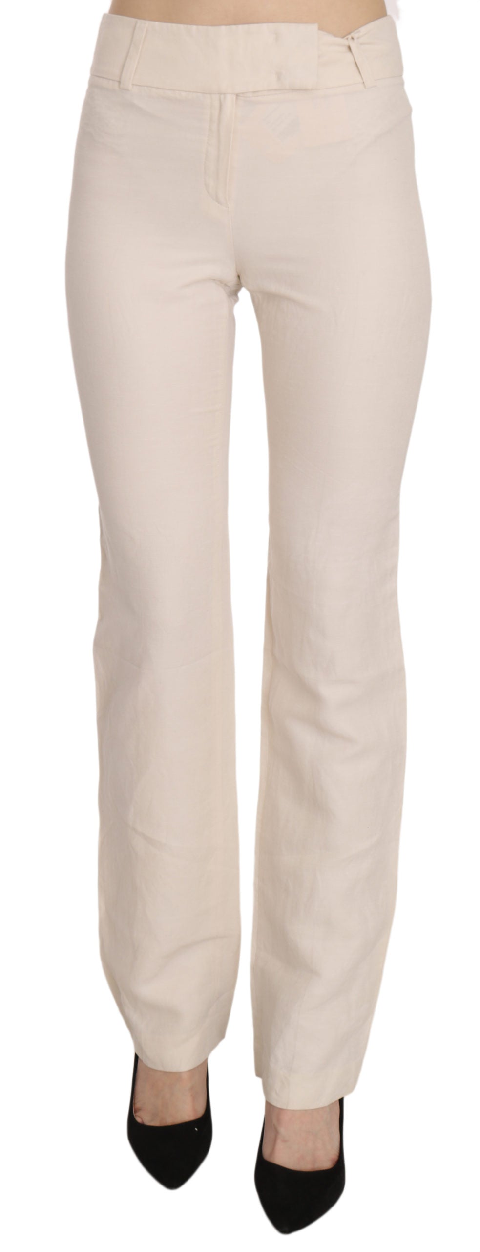 LAUREL Elevated White High Waist Flared Trousers - The Home of Luxury