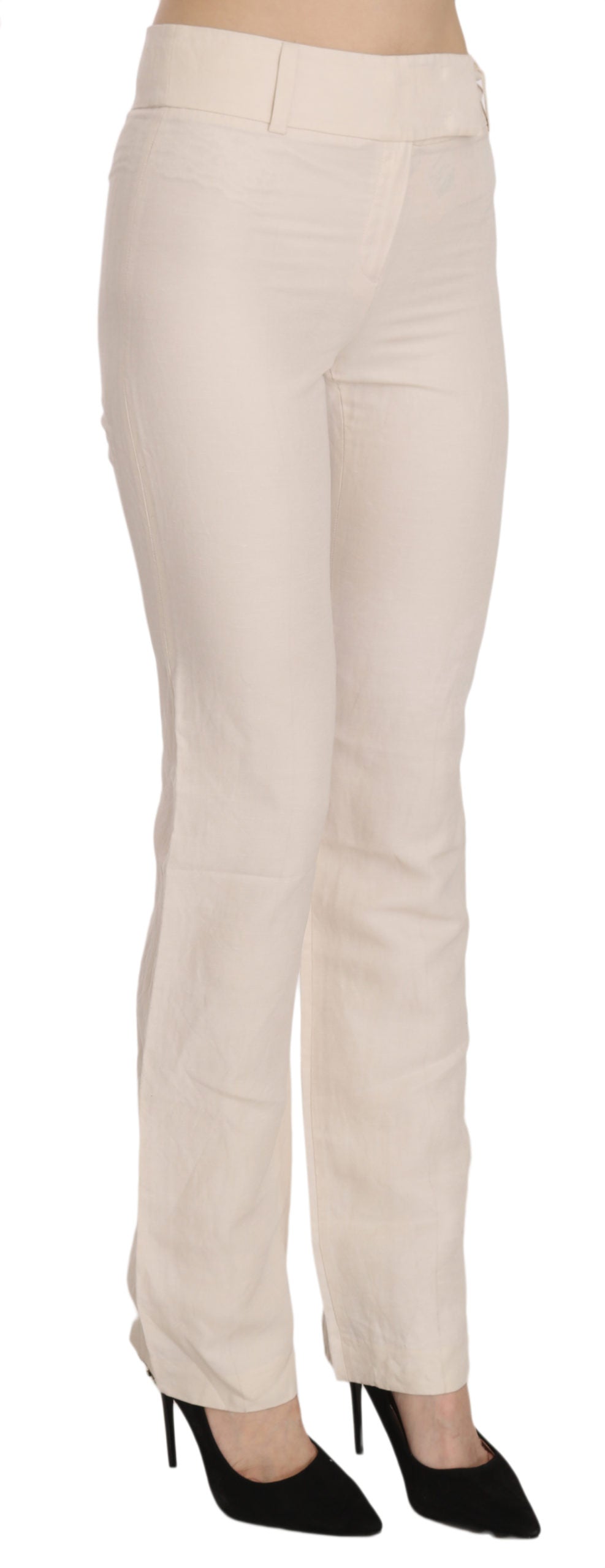 LAUREL Elevated White High Waist Flared Trousers - The Home of Luxury