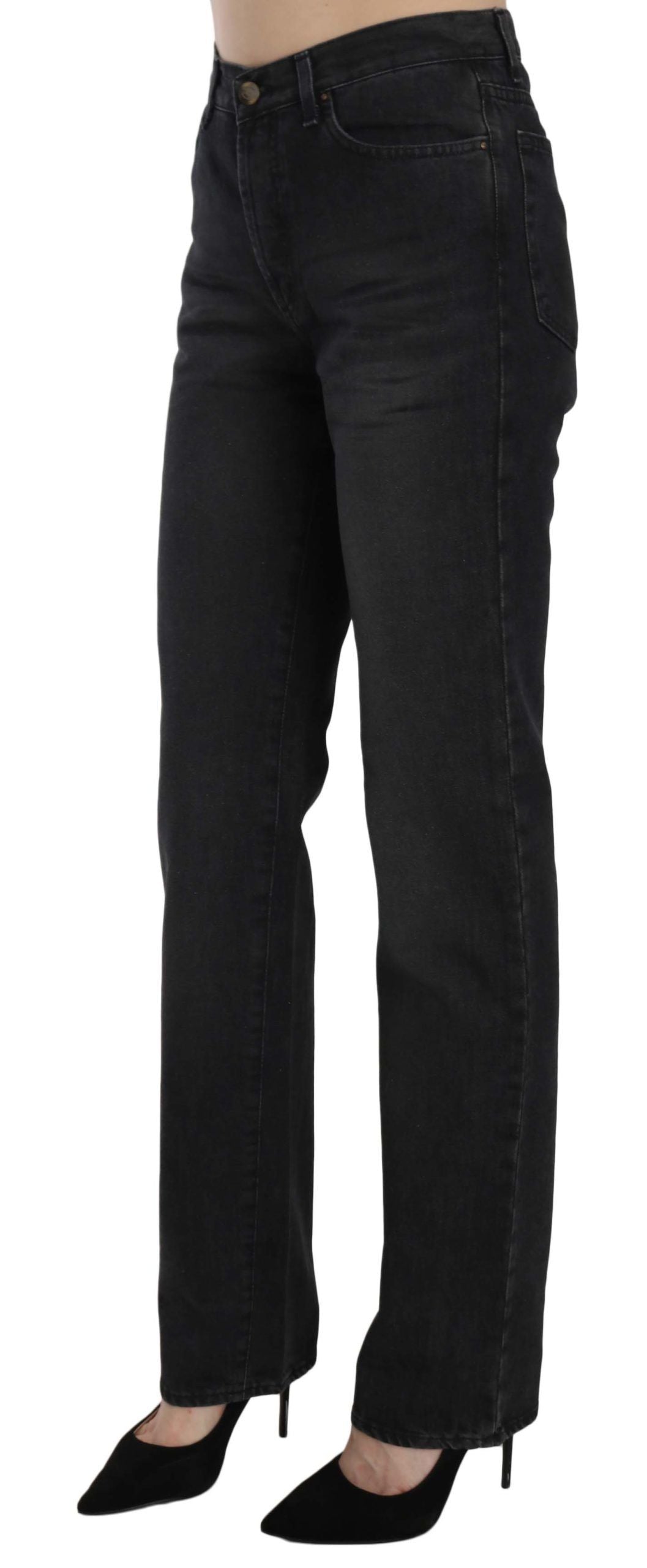 Just Cavalli Elevate Your Style: Chic Black High Waist Denim - The Home of Luxury