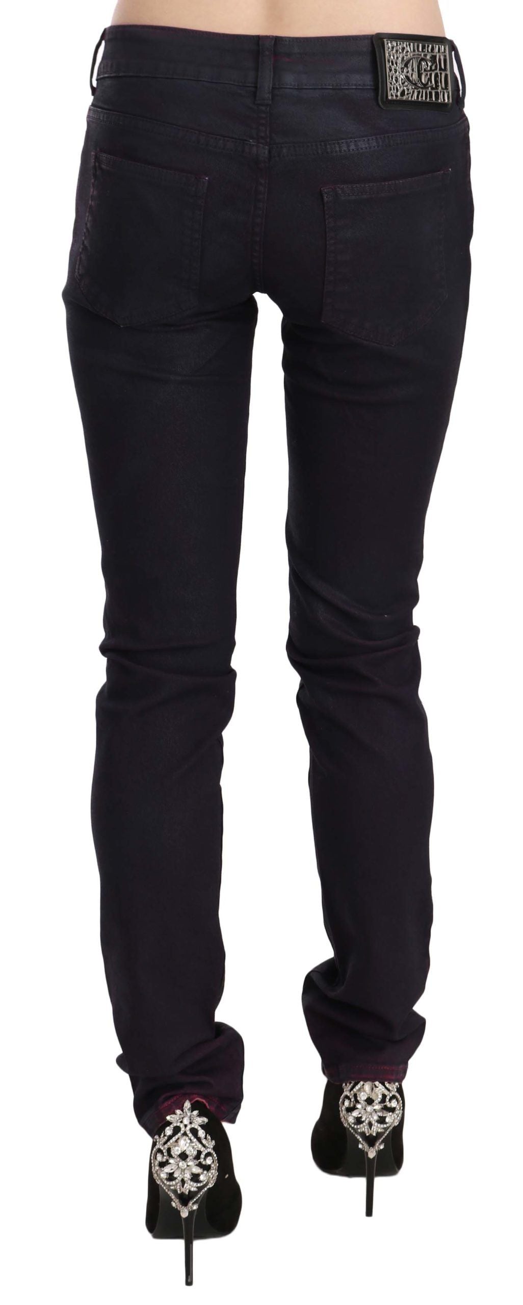 Just Cavalli Chic Black Low Waist Skinny Denim - The Home of Luxury