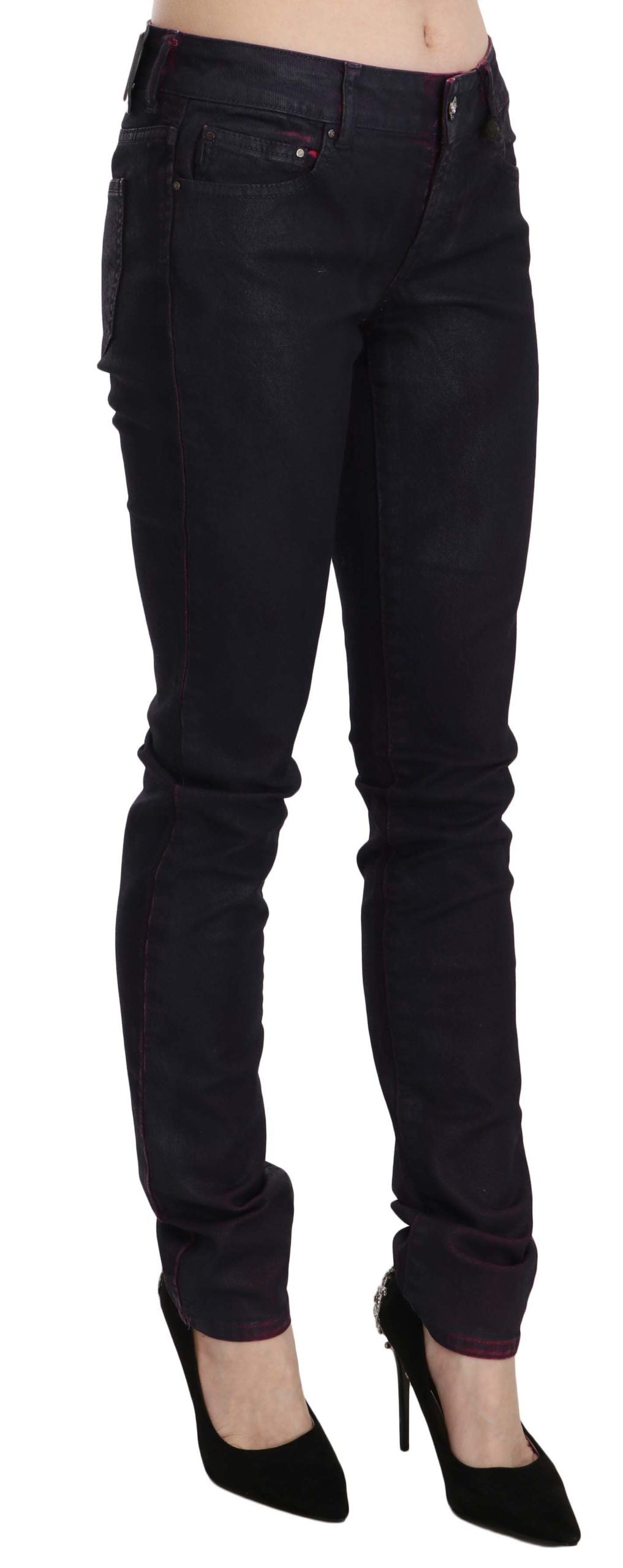 Just Cavalli Chic Black Low Waist Skinny Denim - The Home of Luxury