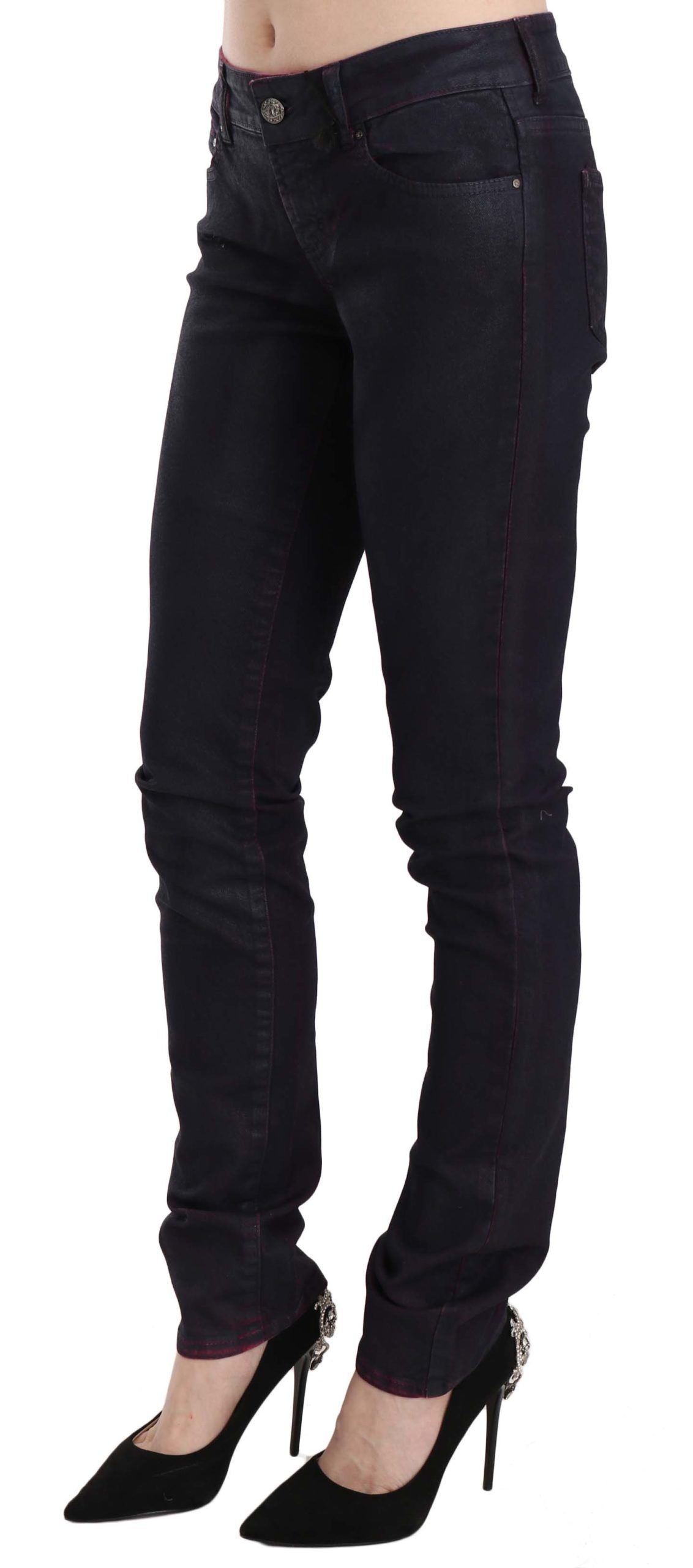 Just Cavalli Chic Black Low Waist Skinny Denim - The Home of Luxury