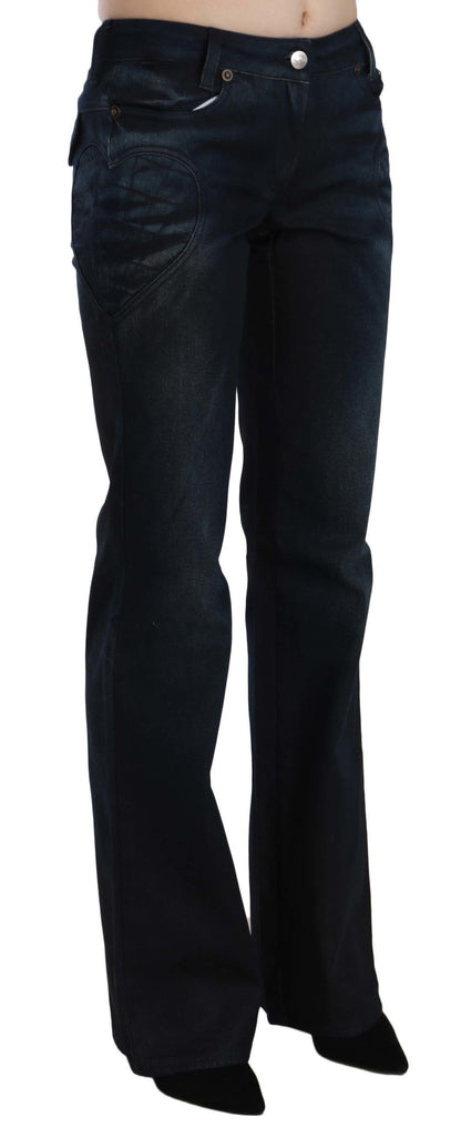 Just Cavalli Chic Mid Waist Straight Denim Pants - The Home of Luxury