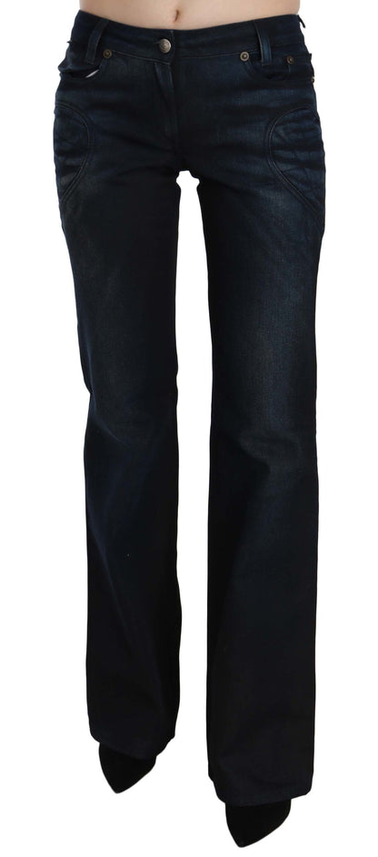 Just Cavalli Chic Mid Waist Straight Denim Pants - The Home of Luxury