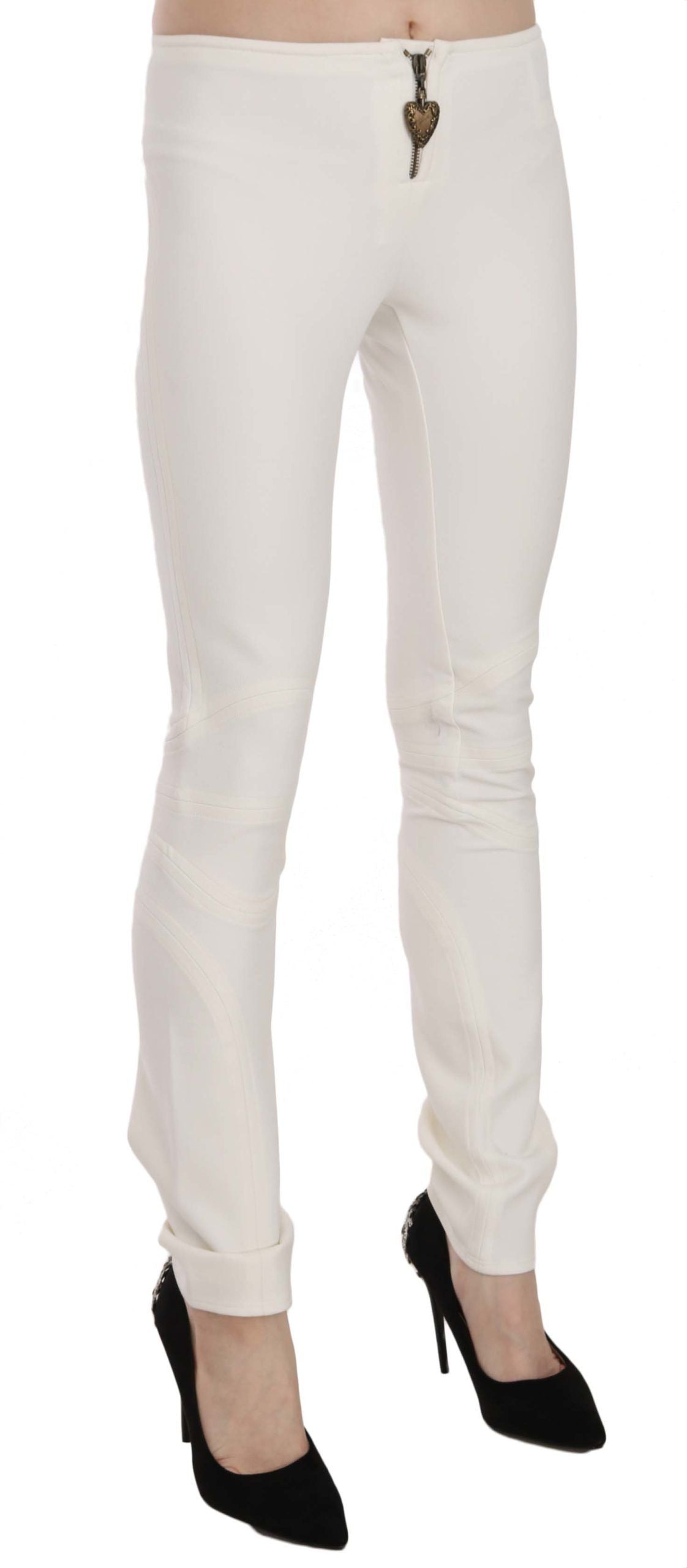 Just Cavalli Elegant Mid Waist Skinny Dress Pants - The Home of Luxury