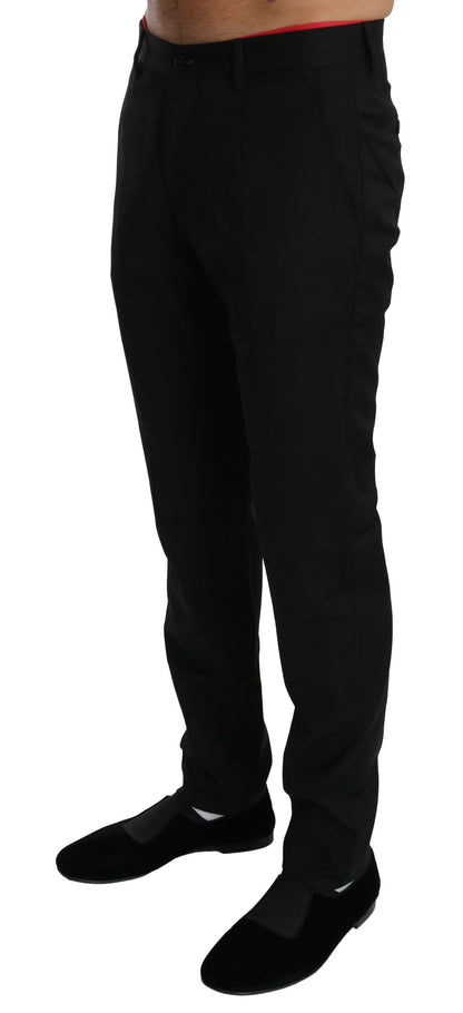 Dolce & Gabbana Elegant Black Wool Dress Pants - The Home of Luxury