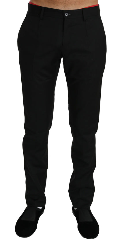 Dolce & Gabbana Elegant Black Wool Dress Pants - The Home of Luxury