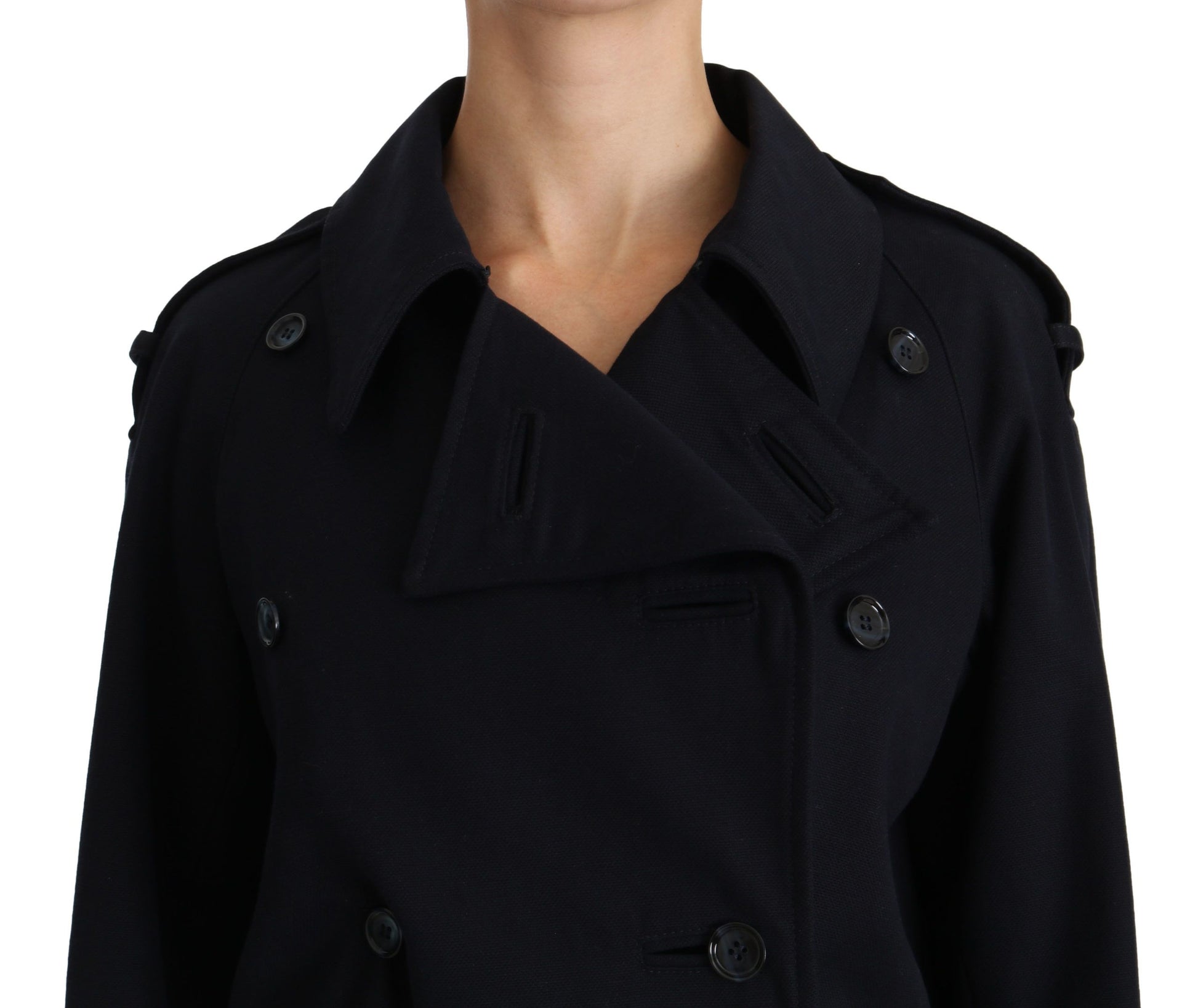 Dolce & Gabbana Elegant Polka Dot Lined Blue Jacket - The Home of Luxury