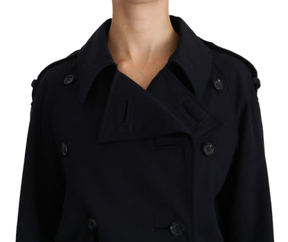 Dolce & Gabbana Elegant Polka Dot Lined Blue Jacket - The Home of Luxury