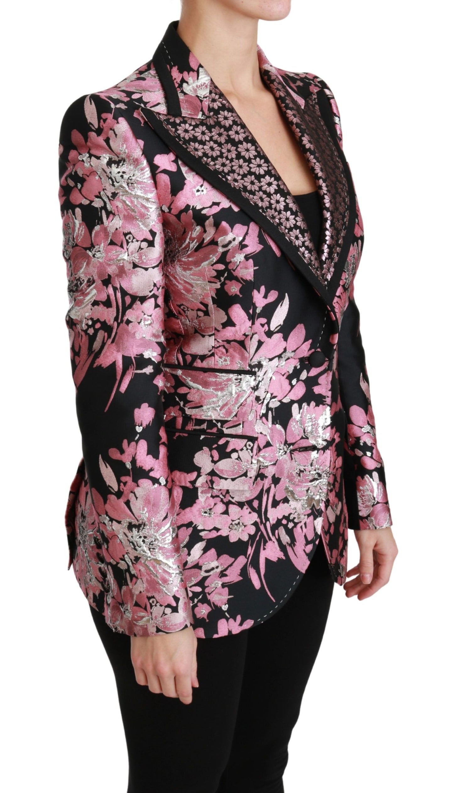 Dolce & Gabbana Elegant Floral Jacquard Blazer - The Home of Luxury