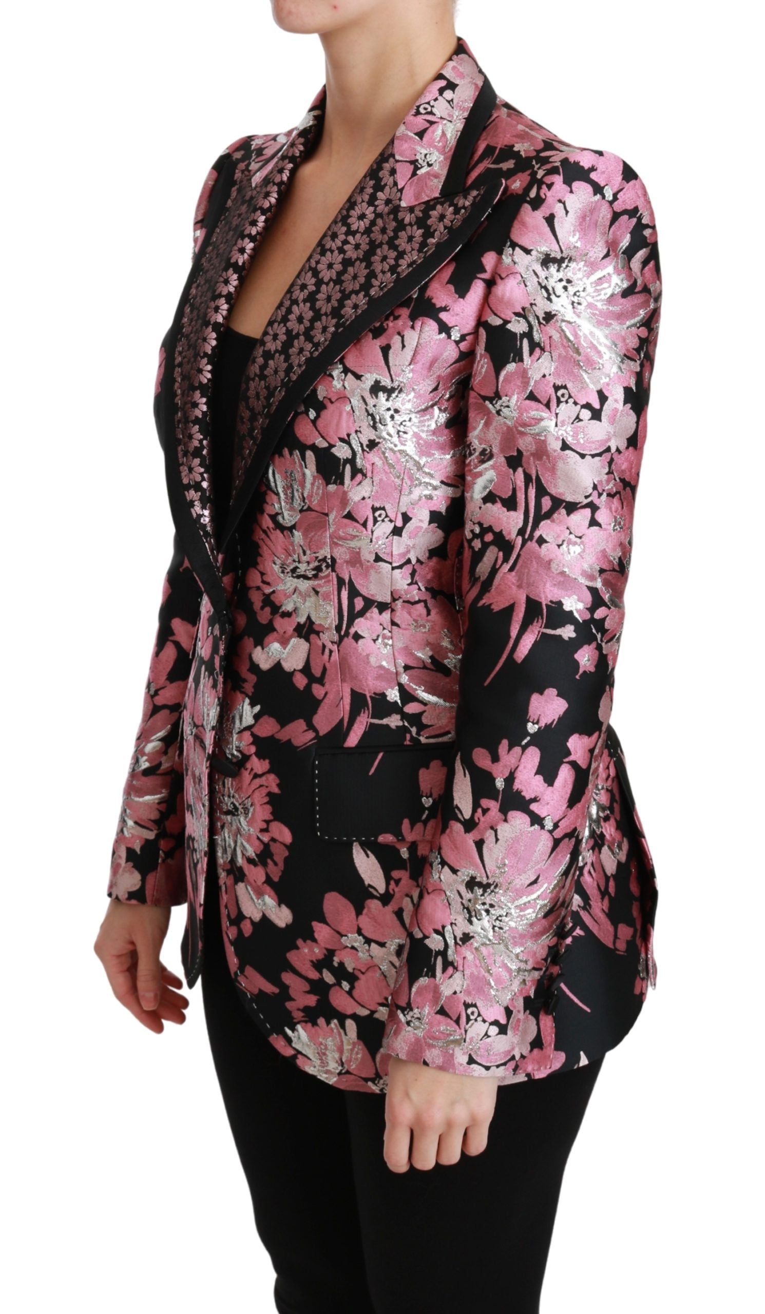 Dolce & Gabbana Elegant Floral Jacquard Blazer - The Home of Luxury