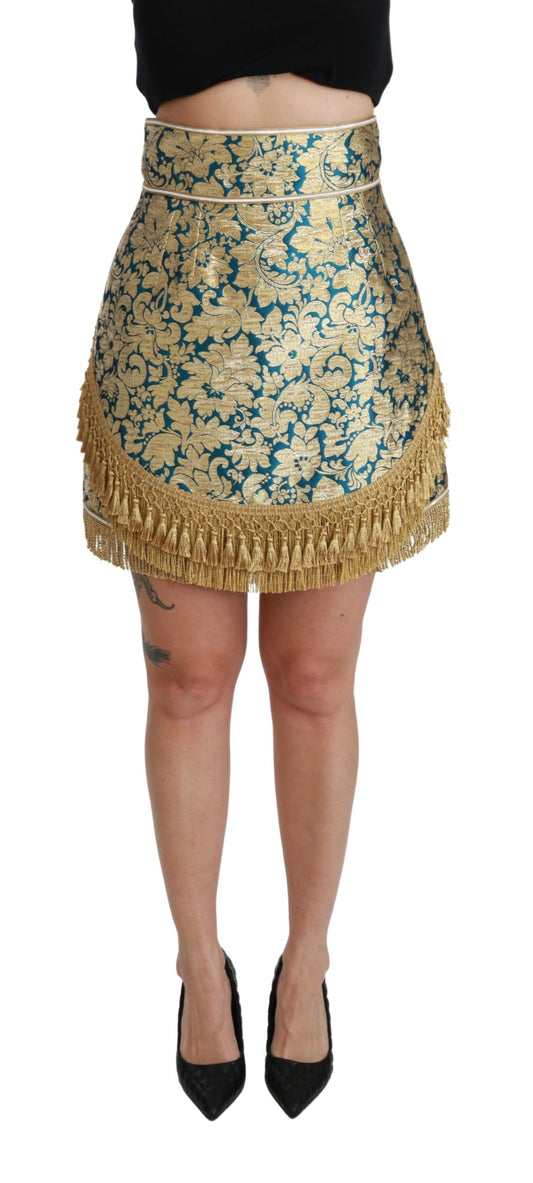 Dolce & Gabbana Elevate Your Wardrobe with Our Exquisite Gold Skirt - The Home of Luxury