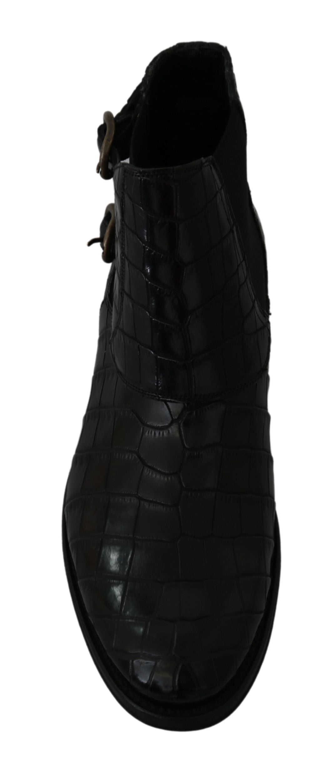 Dolce & Gabbana Elegant Derby Brogue Boots in Exotic Leather - The Home of Luxury