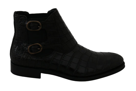 Dolce & Gabbana Elegant Derby Brogue Boots in Exotic Leather - The Home of Luxury