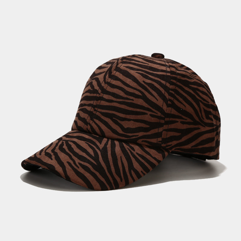 European And American Literary Vintage Leopard Print Baseball Cap - MA