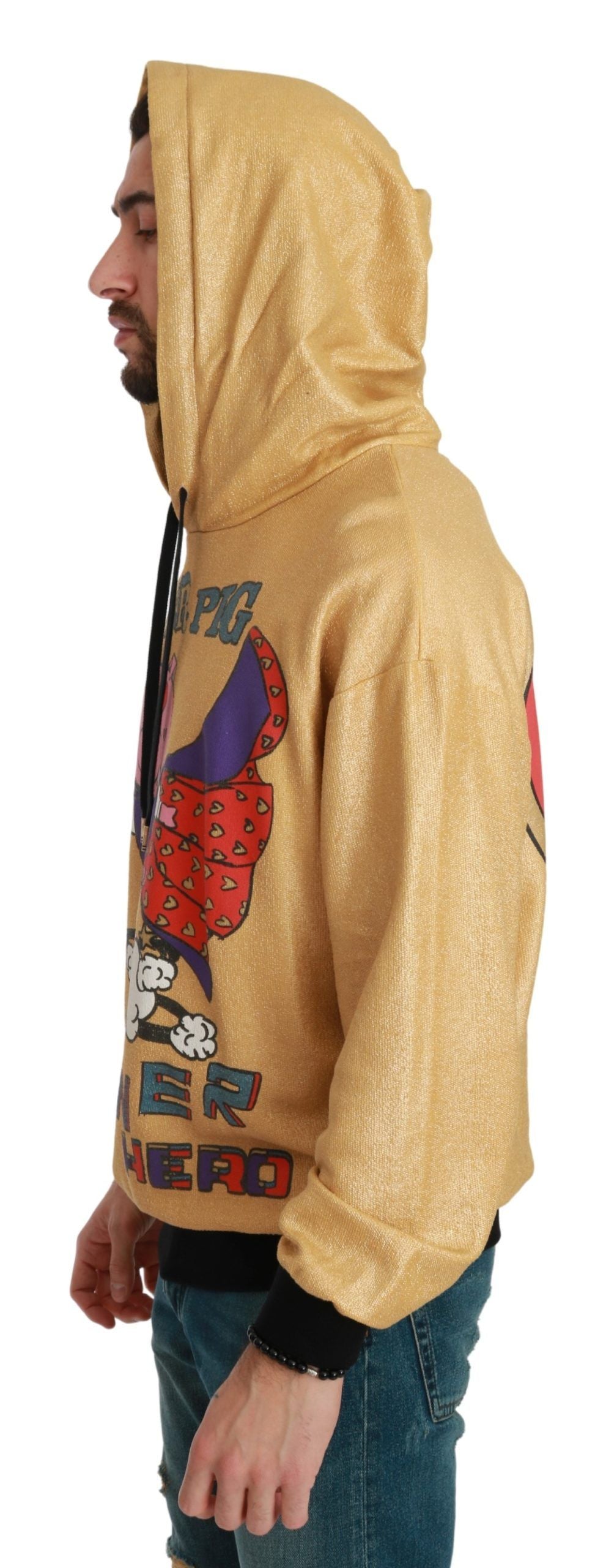 Dolce & Gabbana Exquisite Gold Hooded Cotton Sweater - The Home of Luxury