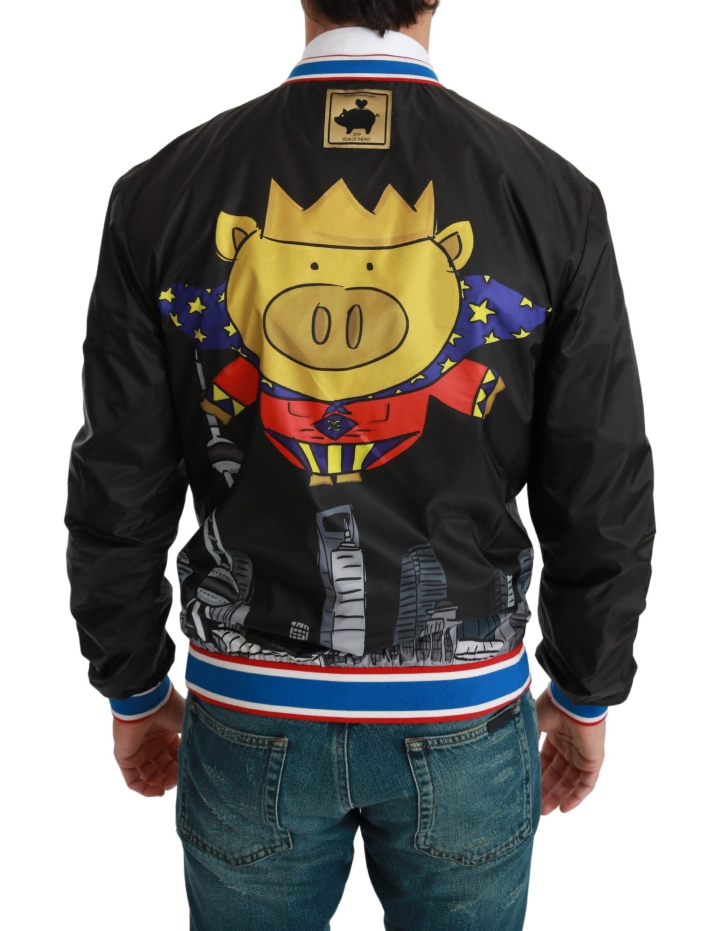 Dolce & Gabbana Elegant Multicolor Motive Bomber Jacket - The Home of Luxury