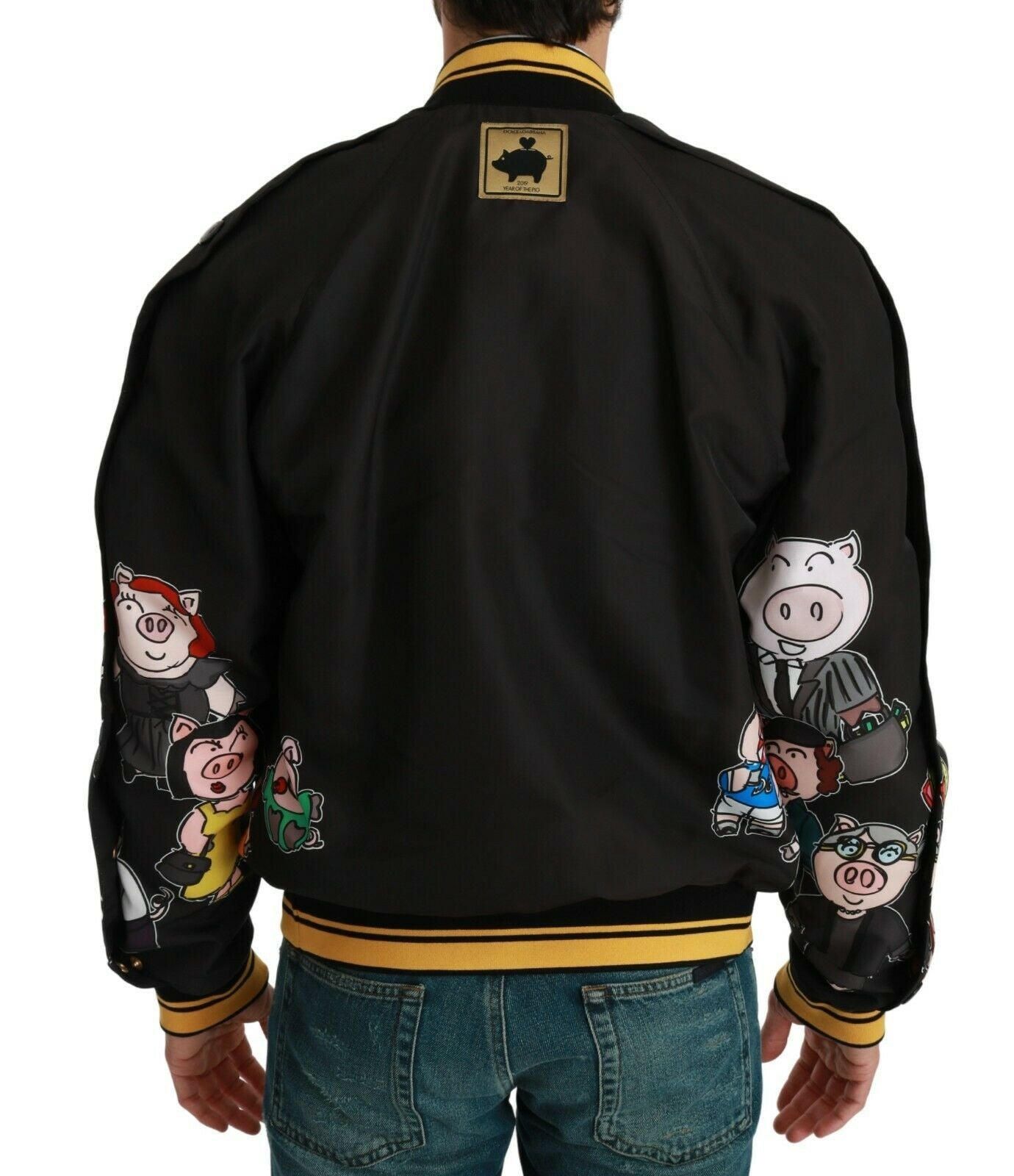 Dolce & Gabbana Multicolor Motive Bomber Style Jacket - The Home of Luxury