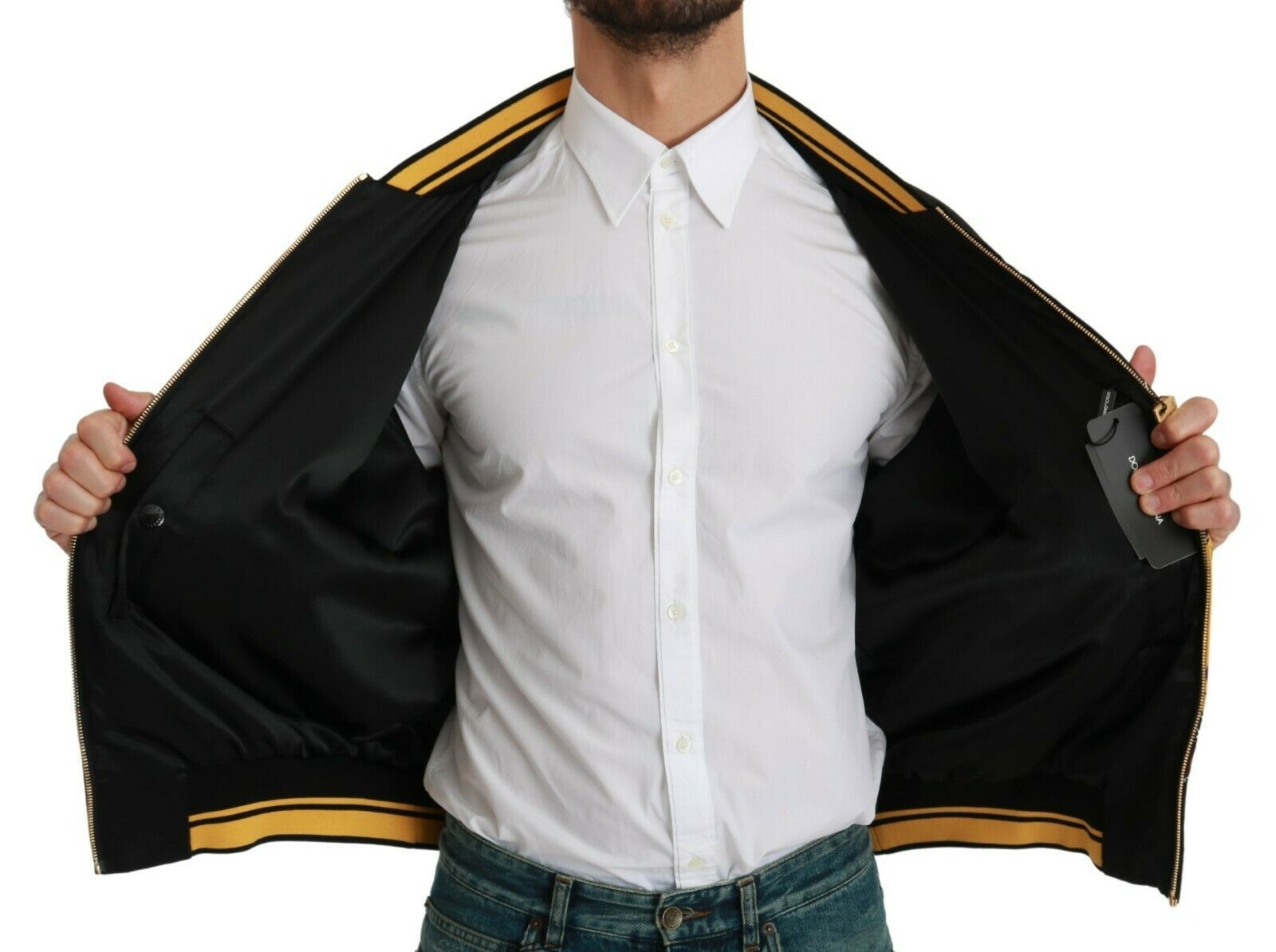 Dolce & Gabbana Multicolor Motive Bomber Style Jacket - The Home of Luxury