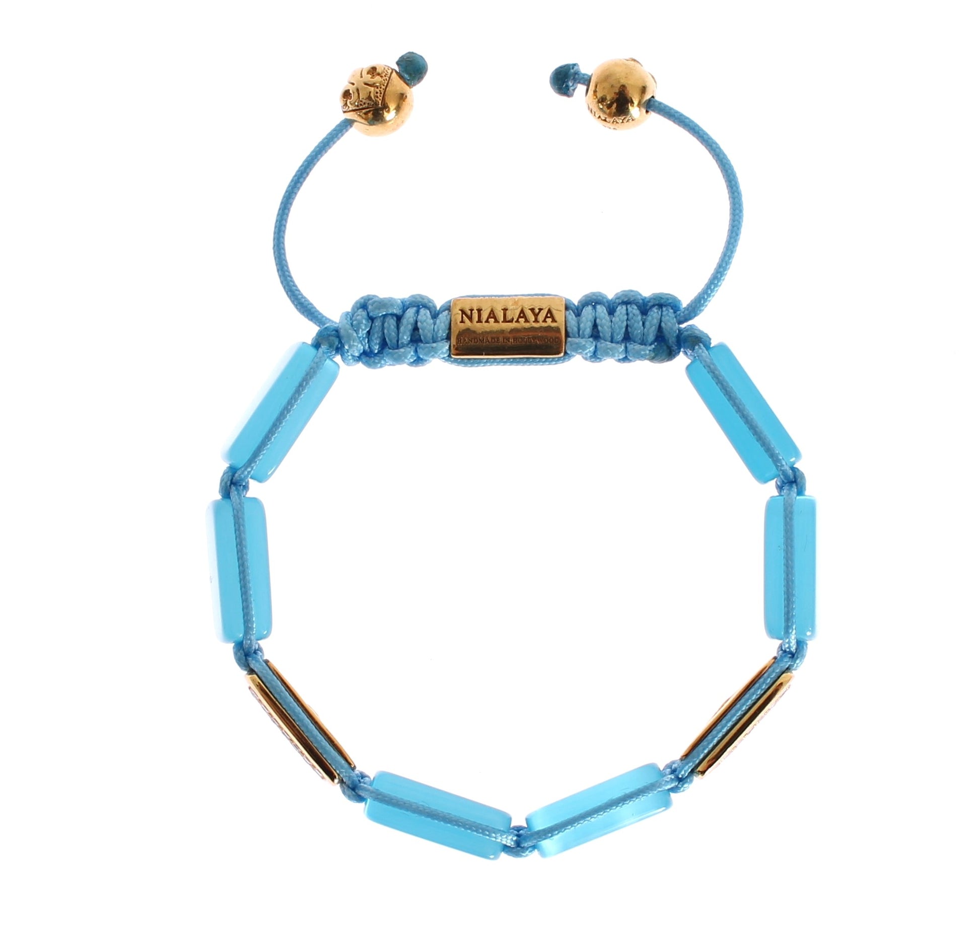 Nialaya Elegant Blue Opal & Diamond-Studded Bracelet - The Home of Luxury