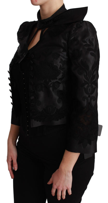 Dolce & Gabbana Exquisite Floral Jacquard Corset Blazer - The Home of Luxury