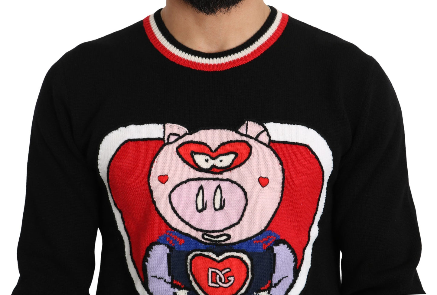 Dolce & Gabbana Elegant Black Cashmere Crew Neck Sweater - The Home of Luxury