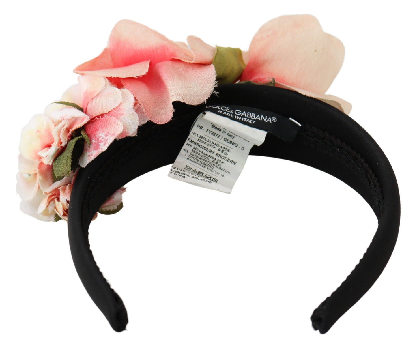 Dolce & Gabbana headband Pink Floral - The Home of Luxury