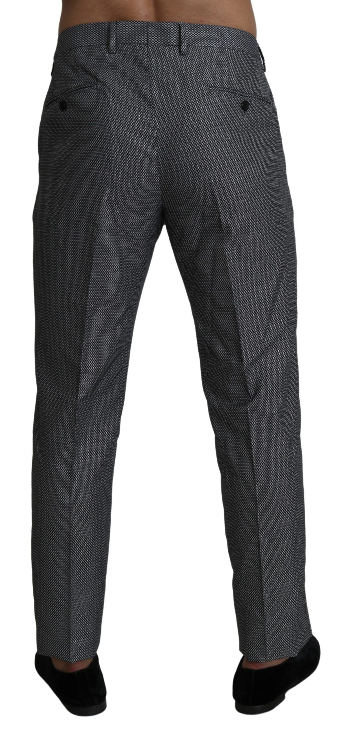 Dolce & Gabbana Elegant Gray Slim Fit Dress Trousers - The Home of Luxury