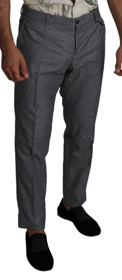 Dolce & Gabbana Elegant Gray Slim Fit Dress Trousers - The Home of Luxury