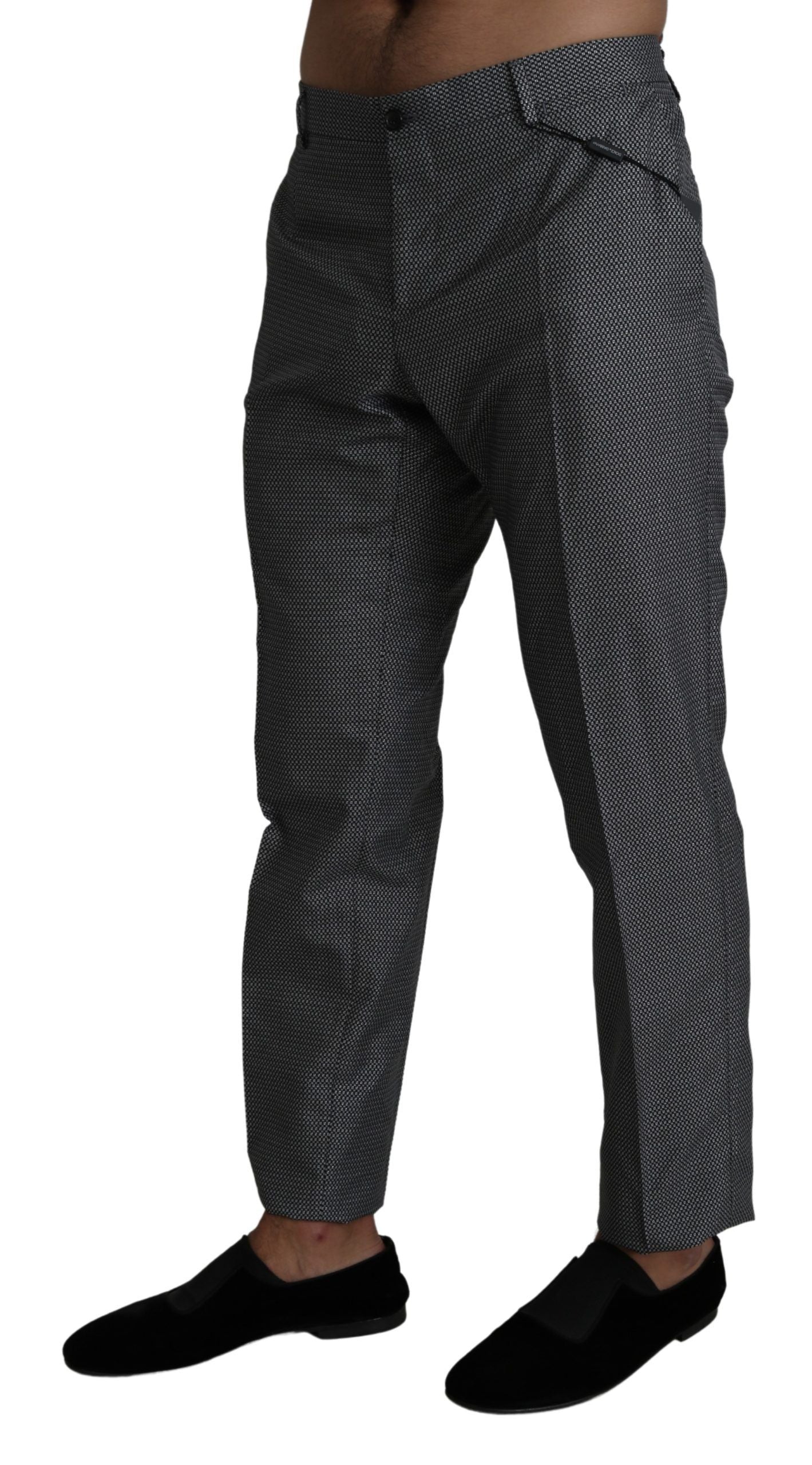 Dolce & Gabbana Elegant Gray Slim Fit Dress Trousers - The Home of Luxury