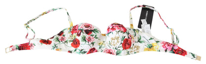 Dolce & Gabbana Elegant Floral Bikini Top – Summer Chic