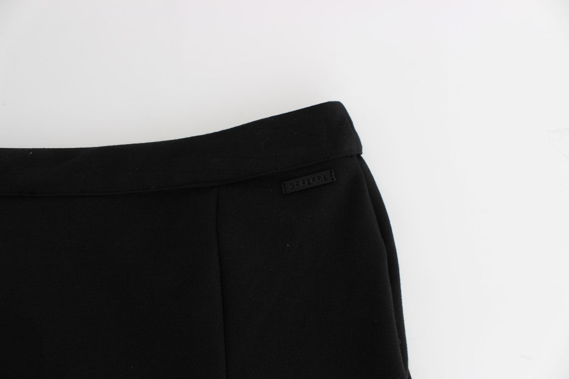 GF Ferre Chic Black Pencil Skirt Knee Length with Side Zip - The Home of Luxury