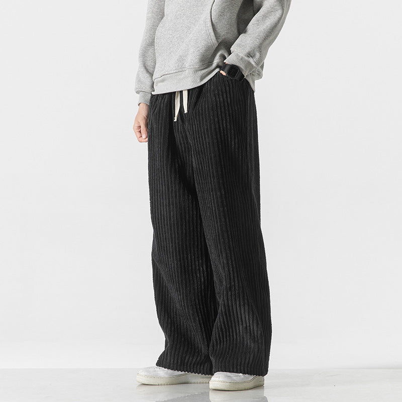 Retro Casual Straight Corduroy Pants - MA