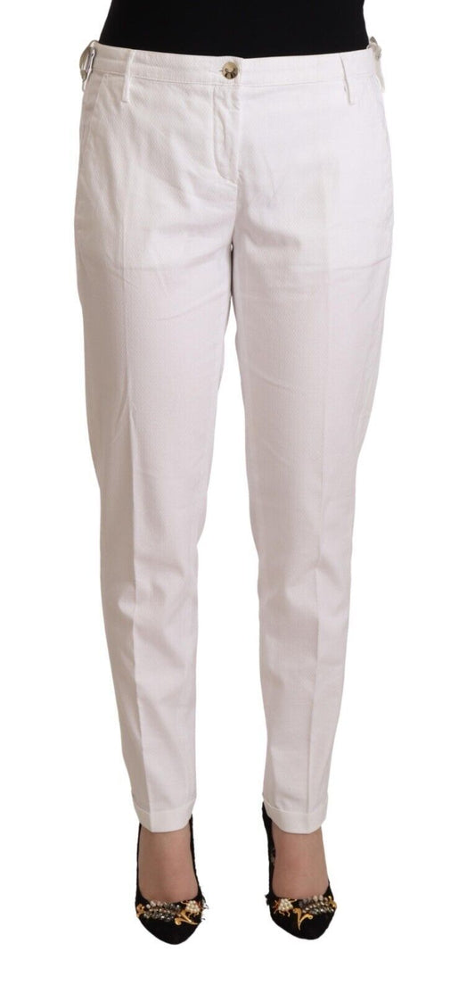 Jacob Cohen Elegant Mid Waist Tapered Trousers