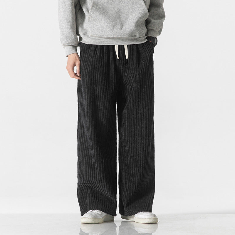 Retro Casual Straight Corduroy Pants - MA