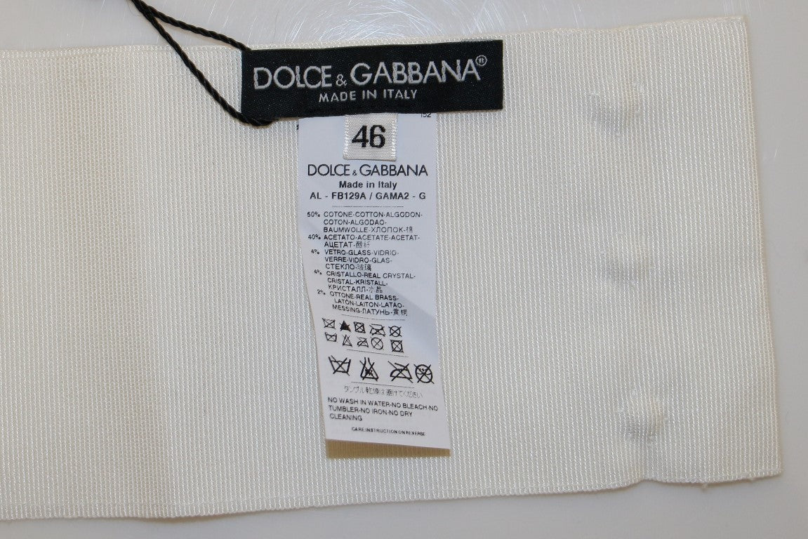 Dolce & Gabbana Embellished Snap Button Waist Belt - The Home of Luxury