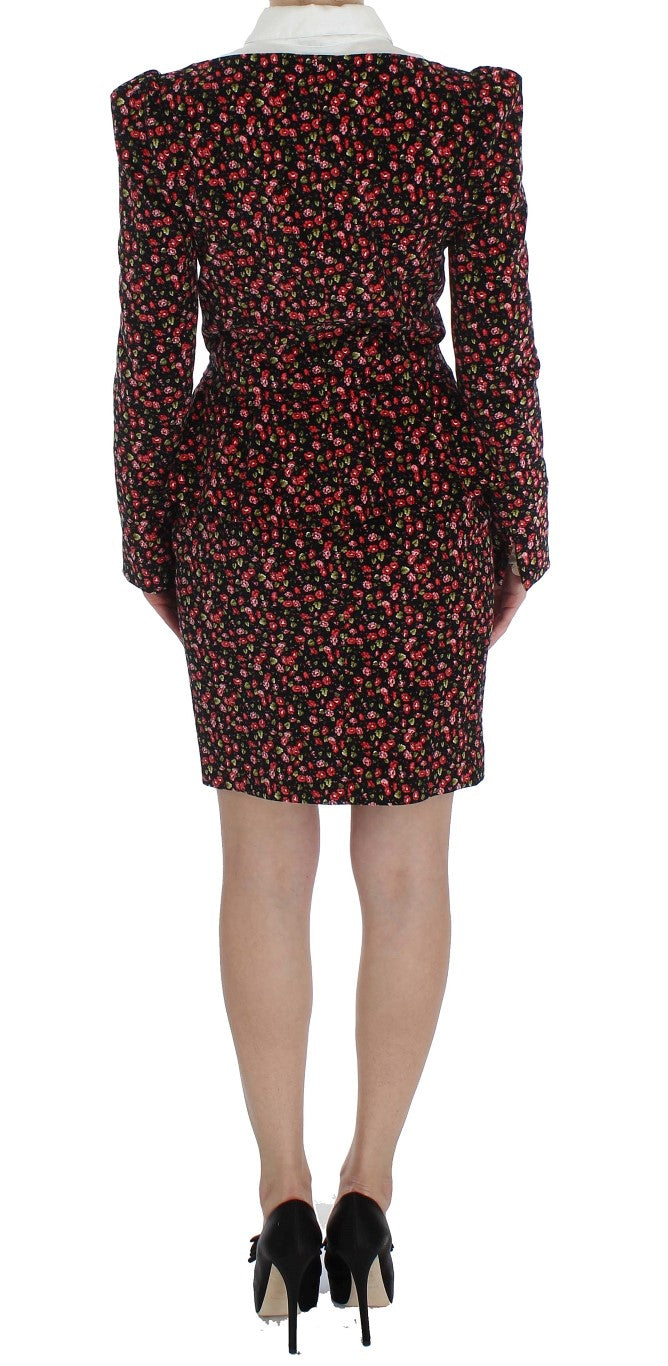 BENCIVENGA Elegant Floral Two-Piece Skirt Suit Set - The Home of Luxury