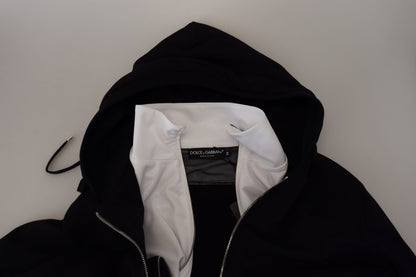 Dolce & Gabbana Elegant Black Bomber Jacket with Hood