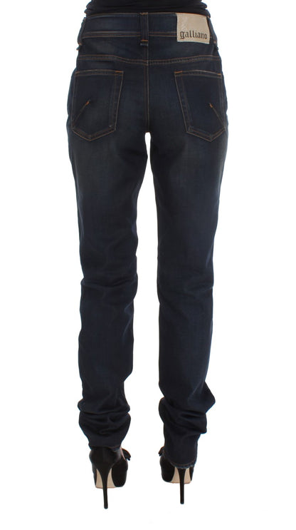 John Galliano Chic Boyfriend Fit Blue Jeans - The Home of Luxury