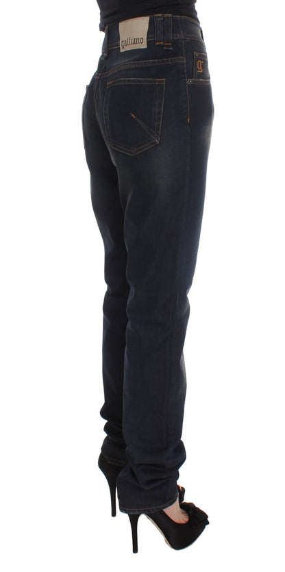 John Galliano Chic Boyfriend Fit Blue Jeans - The Home of Luxury