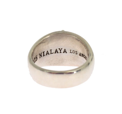 Nialaya Exquisite Silver Statement Ring for Men - The Home of Luxury