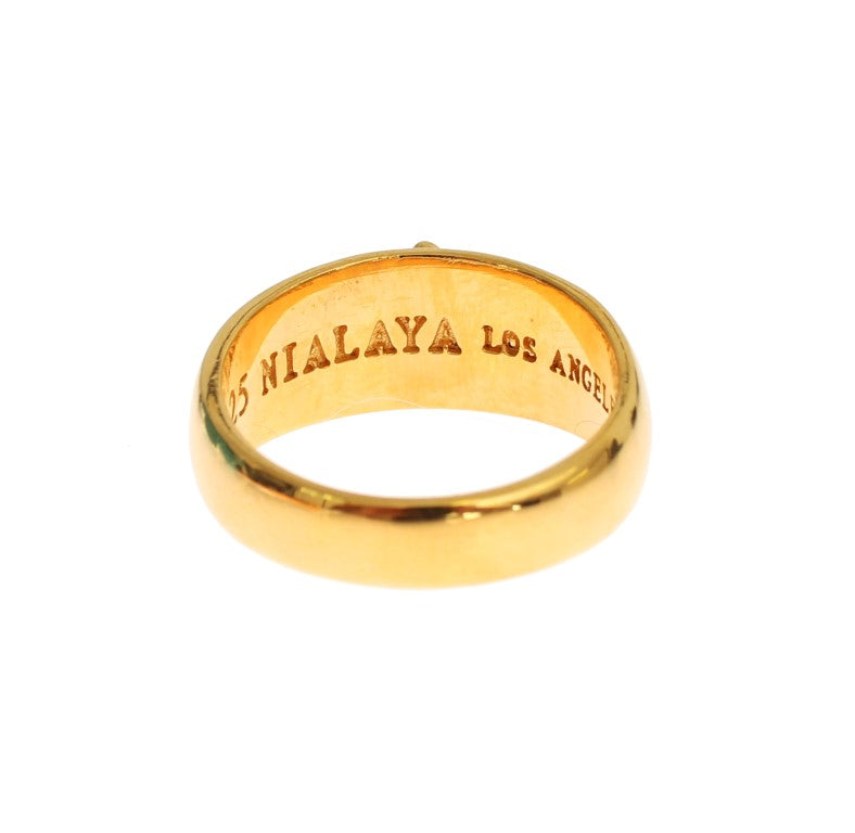 Nialaya Exclusive Gold-Plated Men's Ring - The Home of Luxury