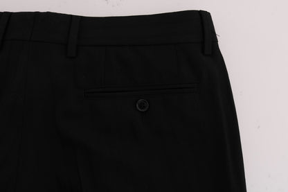 Dolce & Gabbana Elegant Black Striped Straight Fit Dress Pants - The Home of Luxury