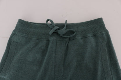 Dolce & Gabbana Elegant Green Cashmere Sport Pants - The Home of Luxury