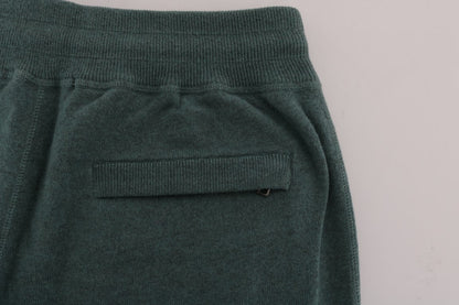 Dolce & Gabbana Elegant Green Cashmere Sport Pants - The Home of Luxury