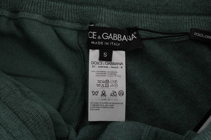 Dolce & Gabbana Elegant Green Cashmere Sport Pants - The Home of Luxury