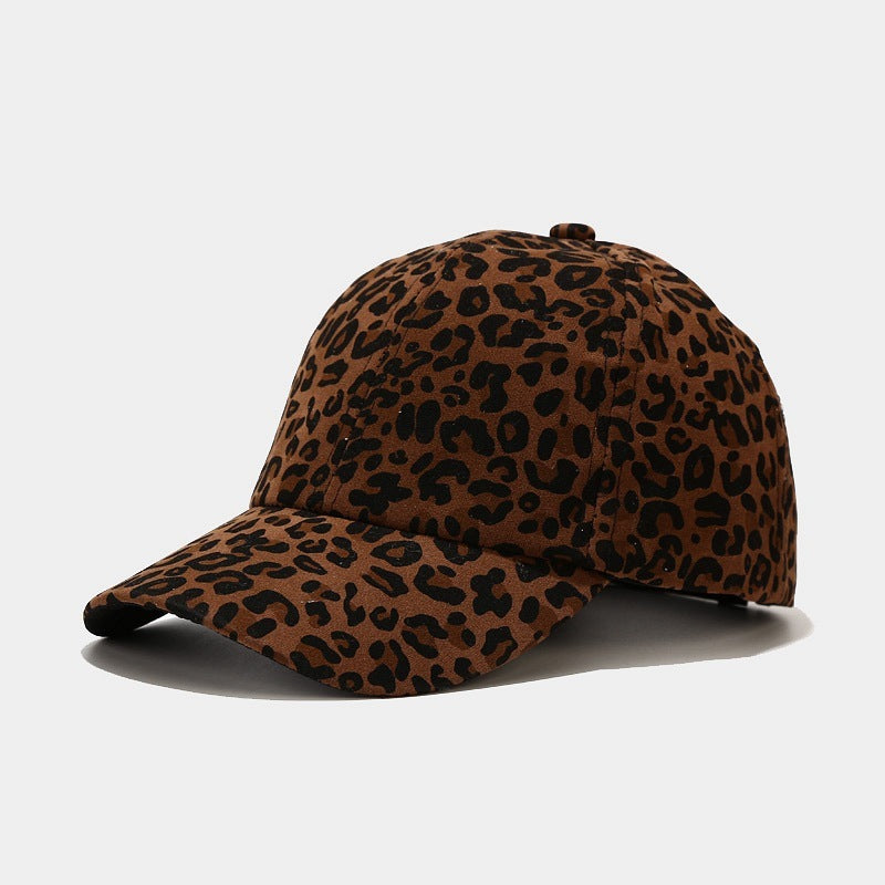 European And American Literary Vintage Leopard Print Baseball Cap - MA