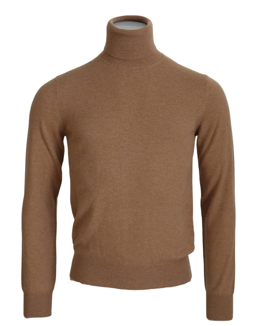 Dolce & Gabbana Beige Cashmere Turtleneck Pullover Sweater