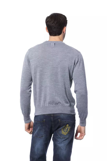 Billionaire Italian Couture Gray Merino Men Sweater - The Home of Luxury